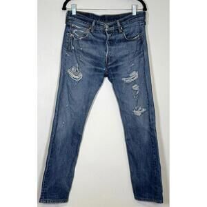 Levi’s - 501 Original Fit Distressed Straight Leg Jeans - 30x30